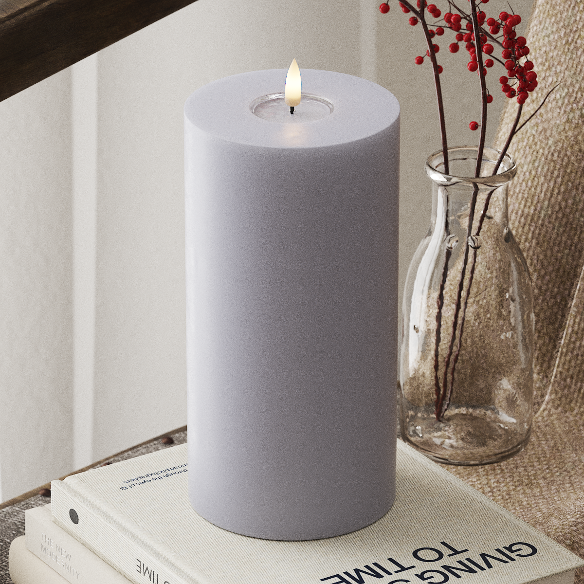 Deluxe Homeart LED Blok świetlny Ø 10 x 20 cm Przygaszony niebieski LED blokowanie światła 4