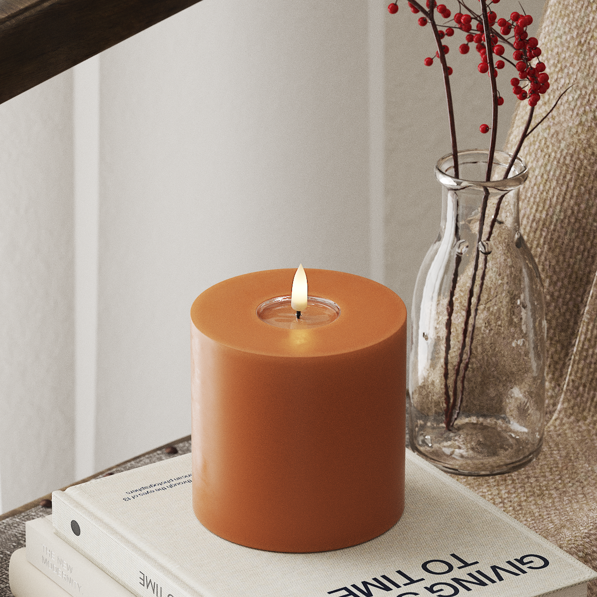 Deluxe Homeart LED Blok świetlny Ø 10 x 10 cm Pomarańczowy LED blokowanie światła 4