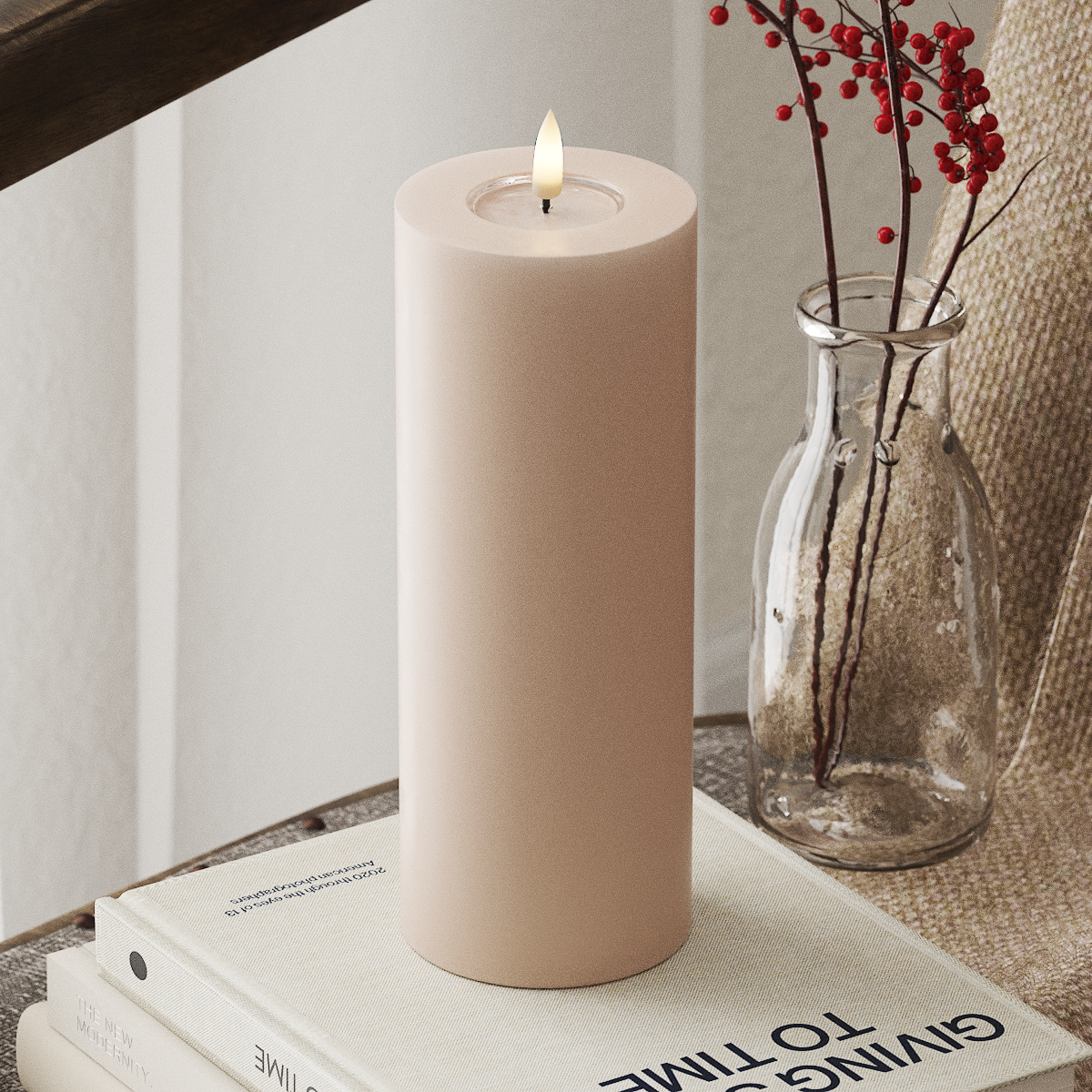 Deluxe Homeart LED Blok świetlny Ø 7,5 x 20 cm Różowy LED blokowanie światła 4