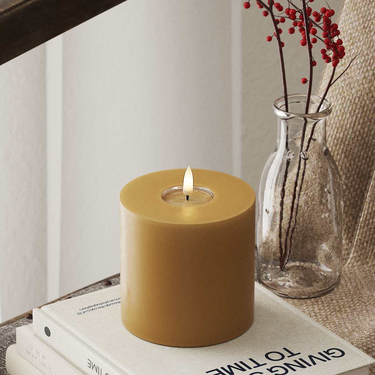 Deluxe Homeart LED Blok świetlny Ø 10 x 10 cm Curry LED blokowanie światła 4