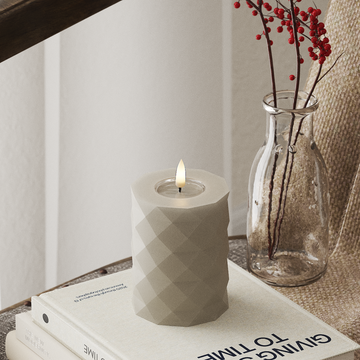 Deluxe Homeart Square LED Blok świetlny Ø 7,5 x 10 cm Piaskowy LED Square 4