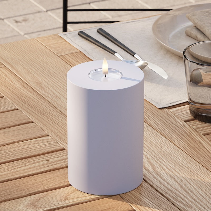 Deluxe Homeart Φωτιστικό μπλοκ LED εξωτερικού χώρου Ø 10 x 15 cm Ξεθωριασμένο μπλε