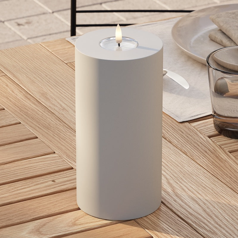 Deluxe Homeart Na zewnątrz LED Blok świetlny Ø 10 x 20 cm Piaskowy