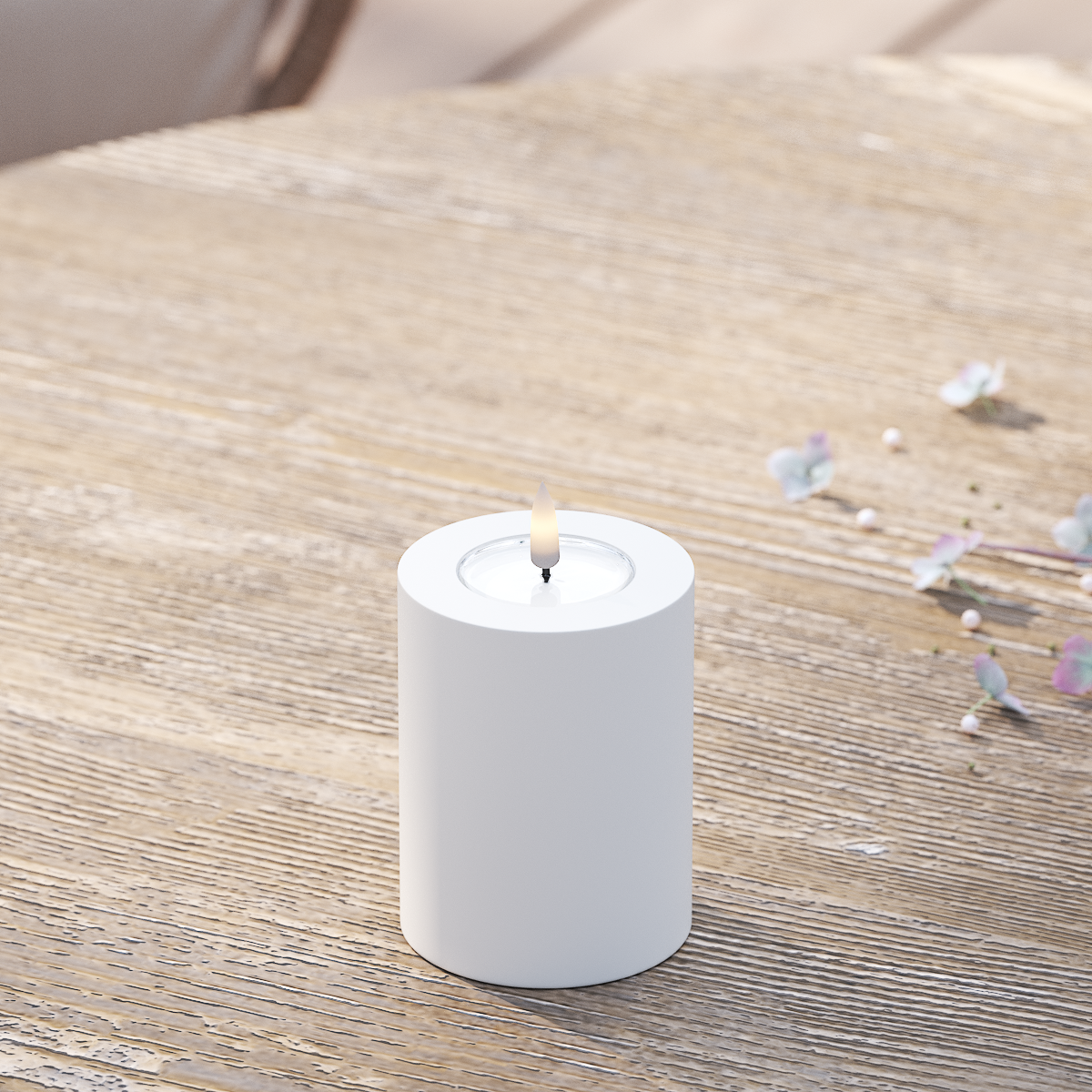 Deluxe Homeart Na zewnątrz LED Blok świetlny Ø 7,5 x 10 cm Biały LED Zewnętrzna lampa blokowa 2