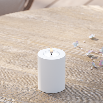 Deluxe Homeart Na zewnątrz LED Blok świetlny Ø 7,5 x 10 cm Biały LED Zewnętrzna lampa blokowa 2