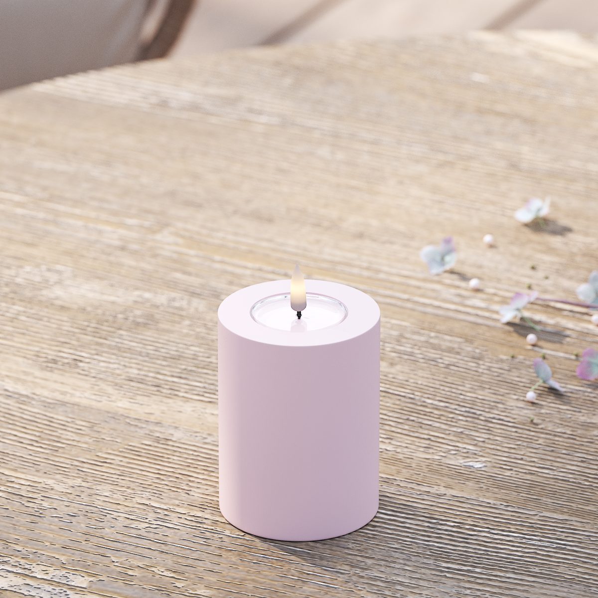 Deluxe Homeart Na zewnątrz LED Blok świetlny Ø 7,5 x 10 cm Przygaszony czerwony LED Zewnętrzna lampa blokowa 2