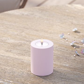 Deluxe Homeart Na zewnątrz LED Blok świetlny Ø 7,5 x 10 cm Przygaszony czerwony LED Zewnętrzna lampa blokowa 2