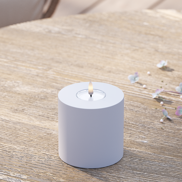 Deluxe Homeart Na zewnątrz LED Blok świetlny Ø 10 x 10 cm Przygaszony niebieski LED Zewnętrzna lampa blokowa 2