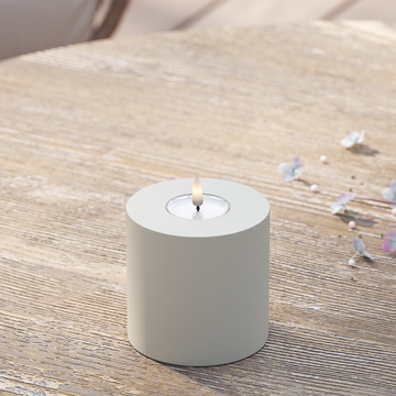 Deluxe Homeart Na zewnątrz LED Blok świetlny Ø 10 x 10 cm Piaskowy LED Zewnętrzna lampa blokowa 2