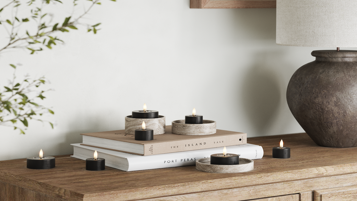 Naturlig tro LED Jumbo Värmeljus Med WetLook ™ -design