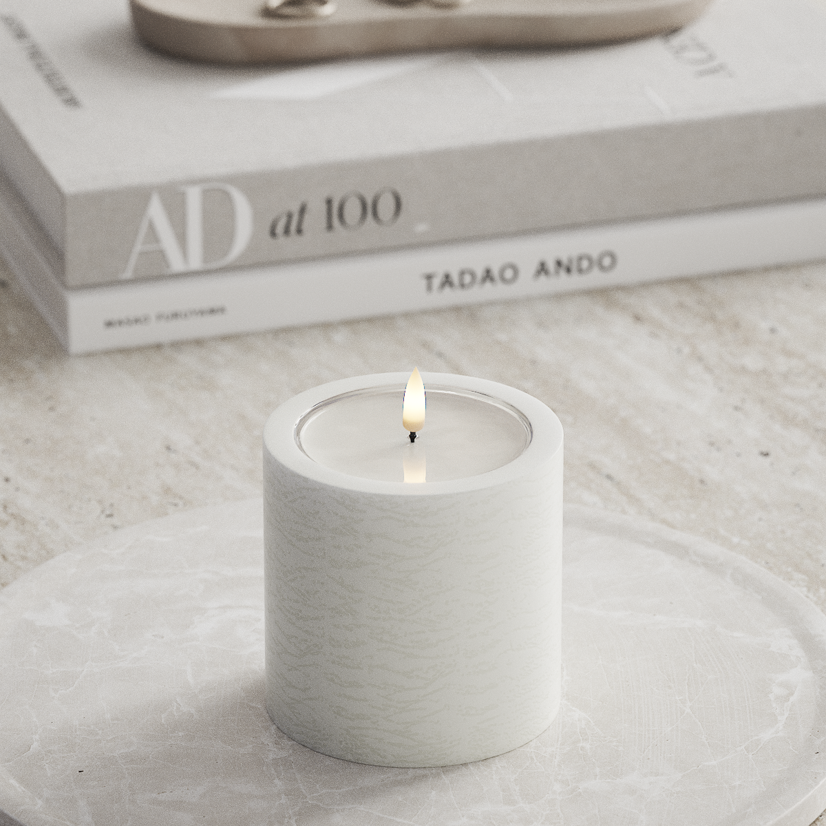 Deluxe Homeart Unique LED Lampa blokowa D 10 x 10 cm Biały unique blokowanie światła 1