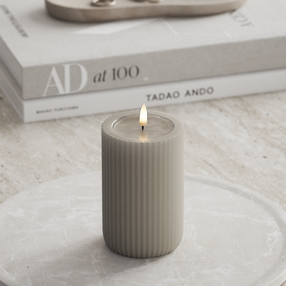 Deluxe Homeart Unique LED Lampa wpustowa D 8 x 12,5 cm Piaskowy unique światło w rowku 1