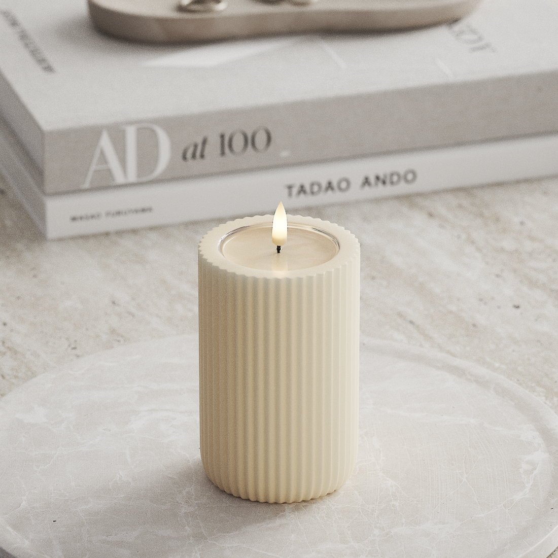 Deluxe Homeart Unique LED Lampa wpustowa D 8 x 12,5 cm Kremowy unique światło w rowku 3