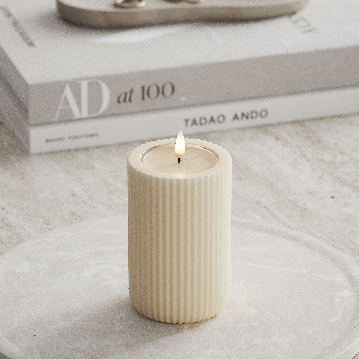 Deluxe Homeart Unique LED Lampa wpustowa D 8 x 12,5 cm Kremowy unique światło w rowku 1