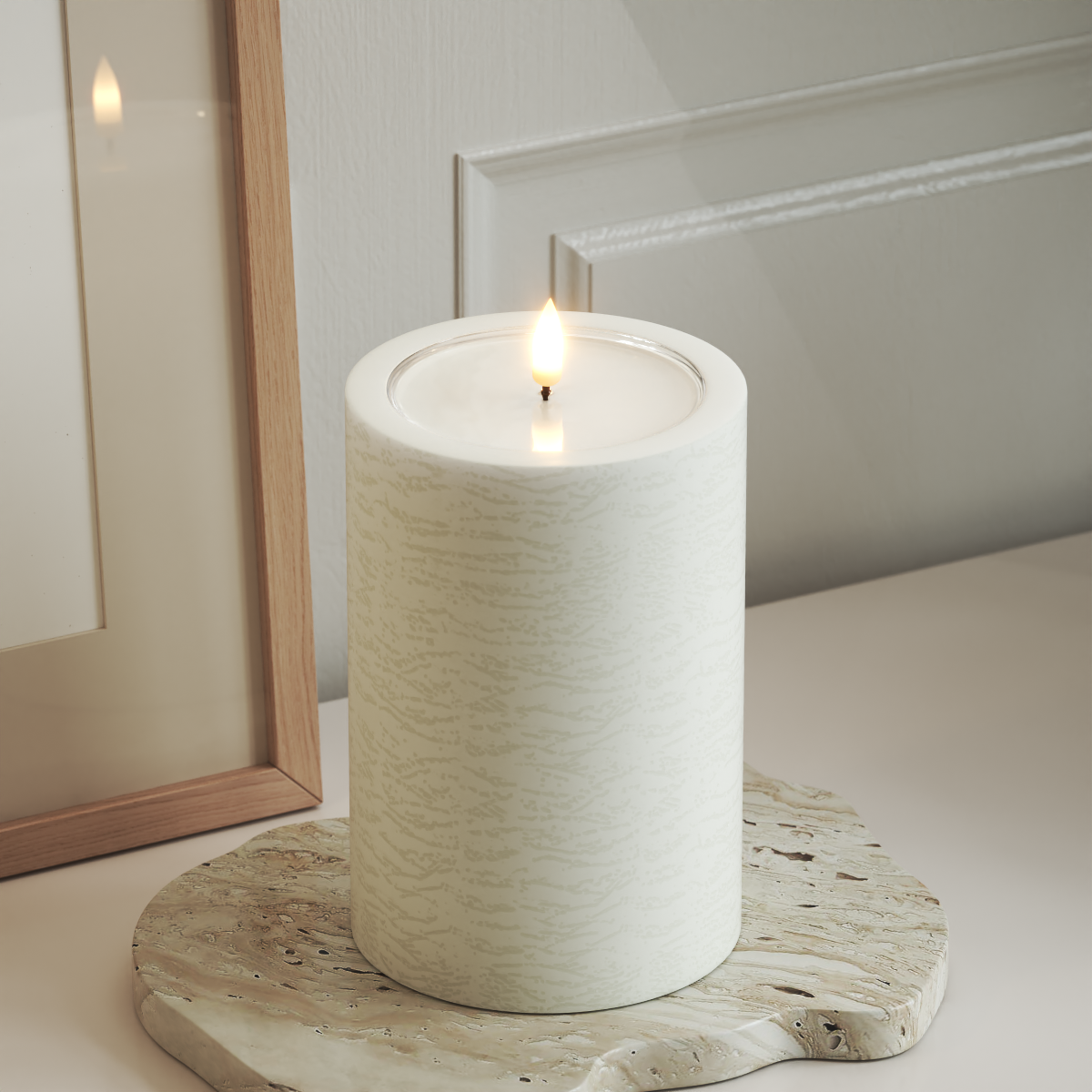 Deluxe Homeart Unique Φωτιστικό μπλοκ LED D 10 x 15 cm Λευκό unique φως μπλοκ 3