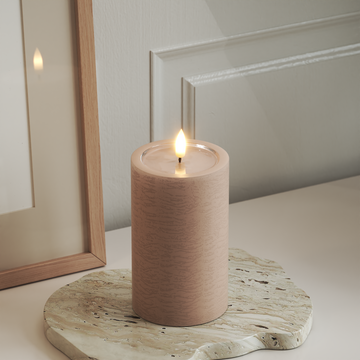 Deluxe Homeart Unique LED Bloklys D 7,5 x 12,5 cm Rose unique bloklys 3