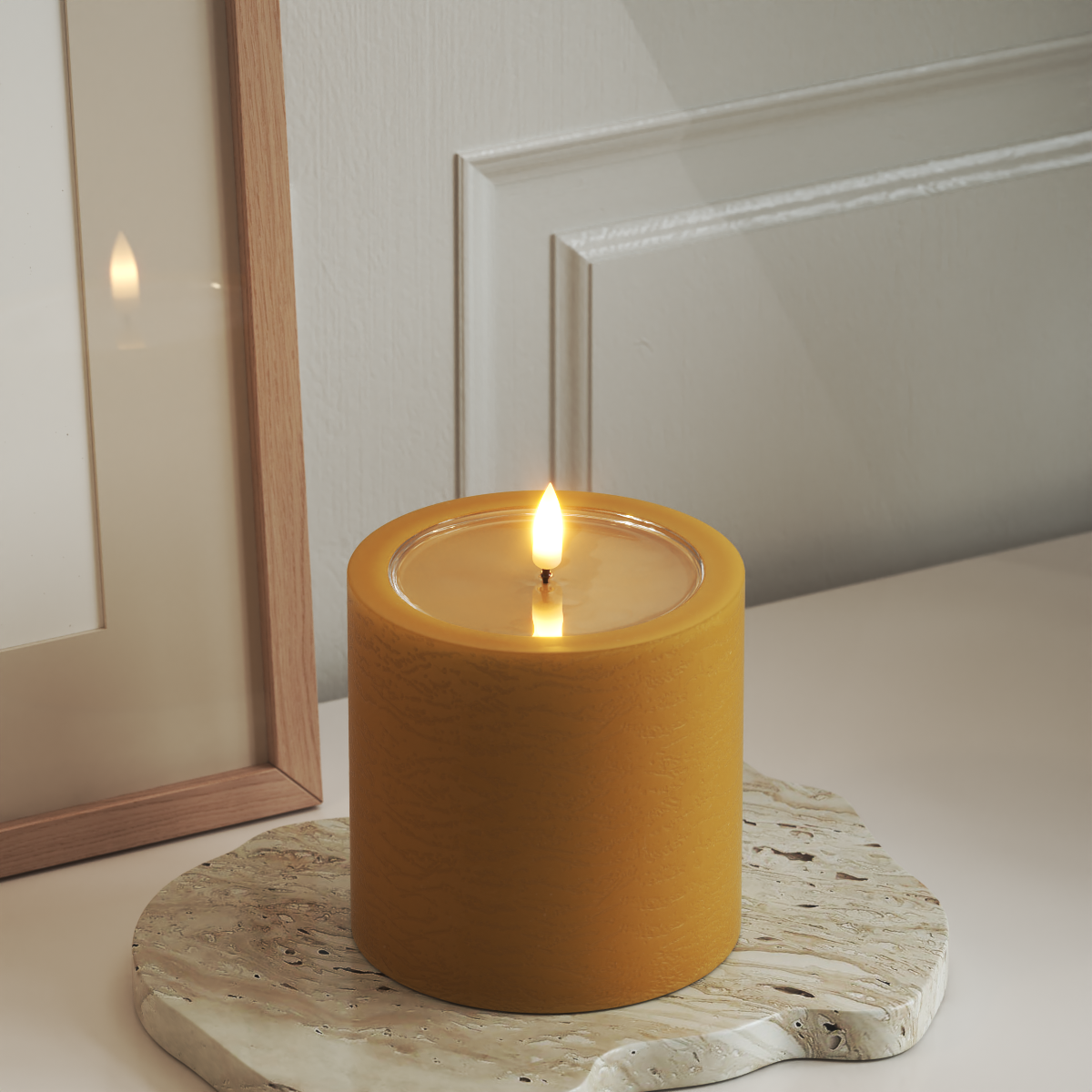 Deluxe Homeart Unique Φωτιστικό μπλοκ LED D 10 x 10 cm Κάρι unique φως μπλοκ 3