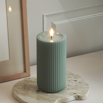 Deluxe Homeart Unique LED Lampa wpustowa D 8 x 15 cm Szałwiowy zielony unique światło w rowku 3