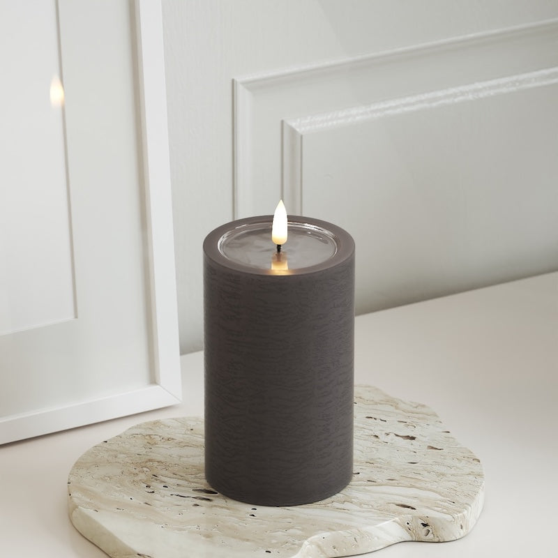 Unique Candles Unique LED Bloklys D 7,5 x 12,5 cm Mokka