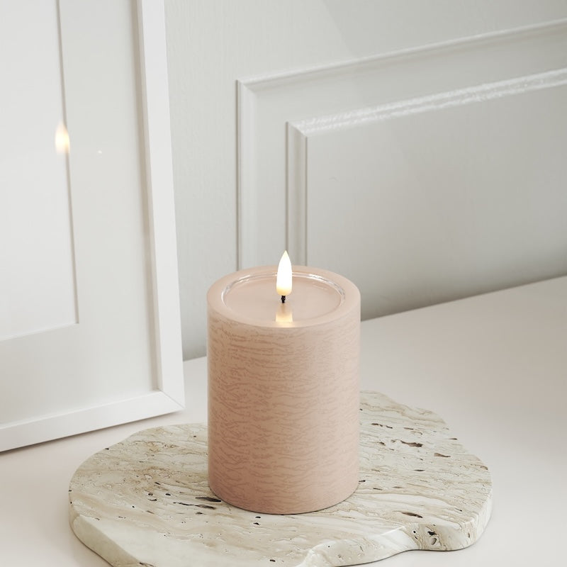 Unique Candles Unique Φωτιστικό μπλοκ LED D 7,5 x 10 cm Ροζ