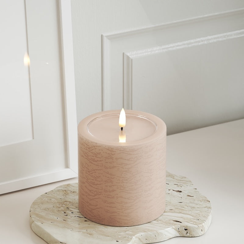 Unique Candles Unique LED Lampa blokowa D 10 x 10 cm Różowy