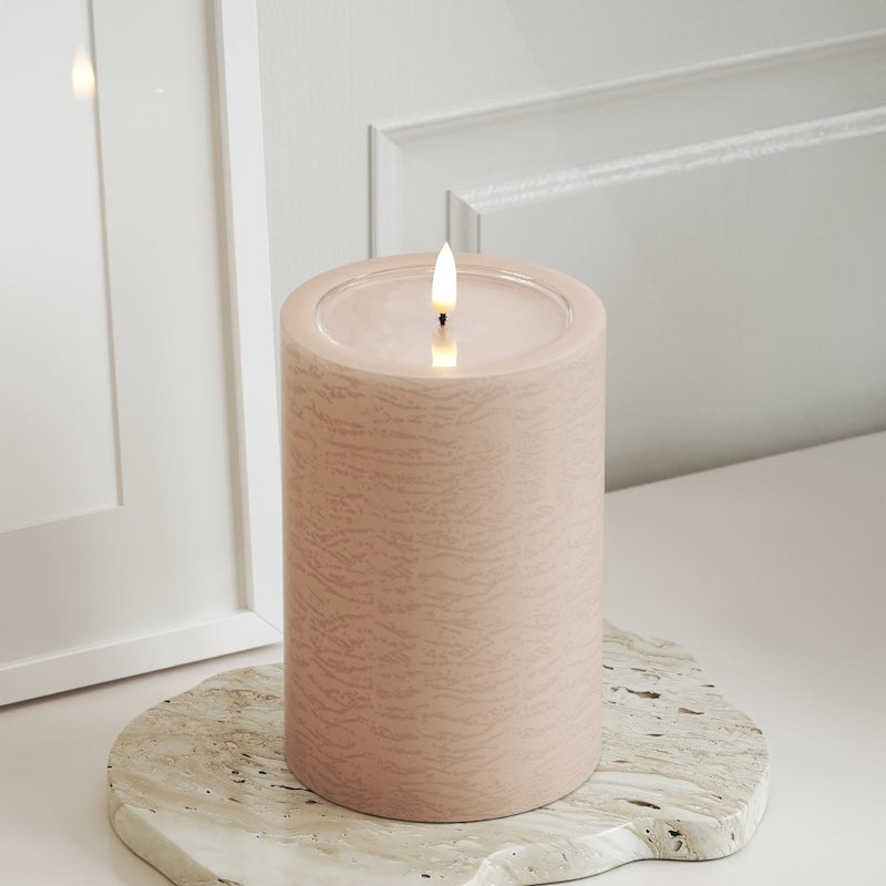 Unique Candles Unique LED Bloklys D 10 x 15 cm Rose