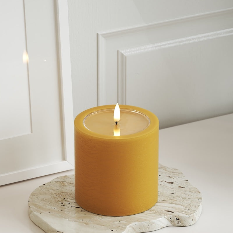 Unique Candles Unique Φωτιστικό μπλοκ LED D 10 x 10 cm Κάρι